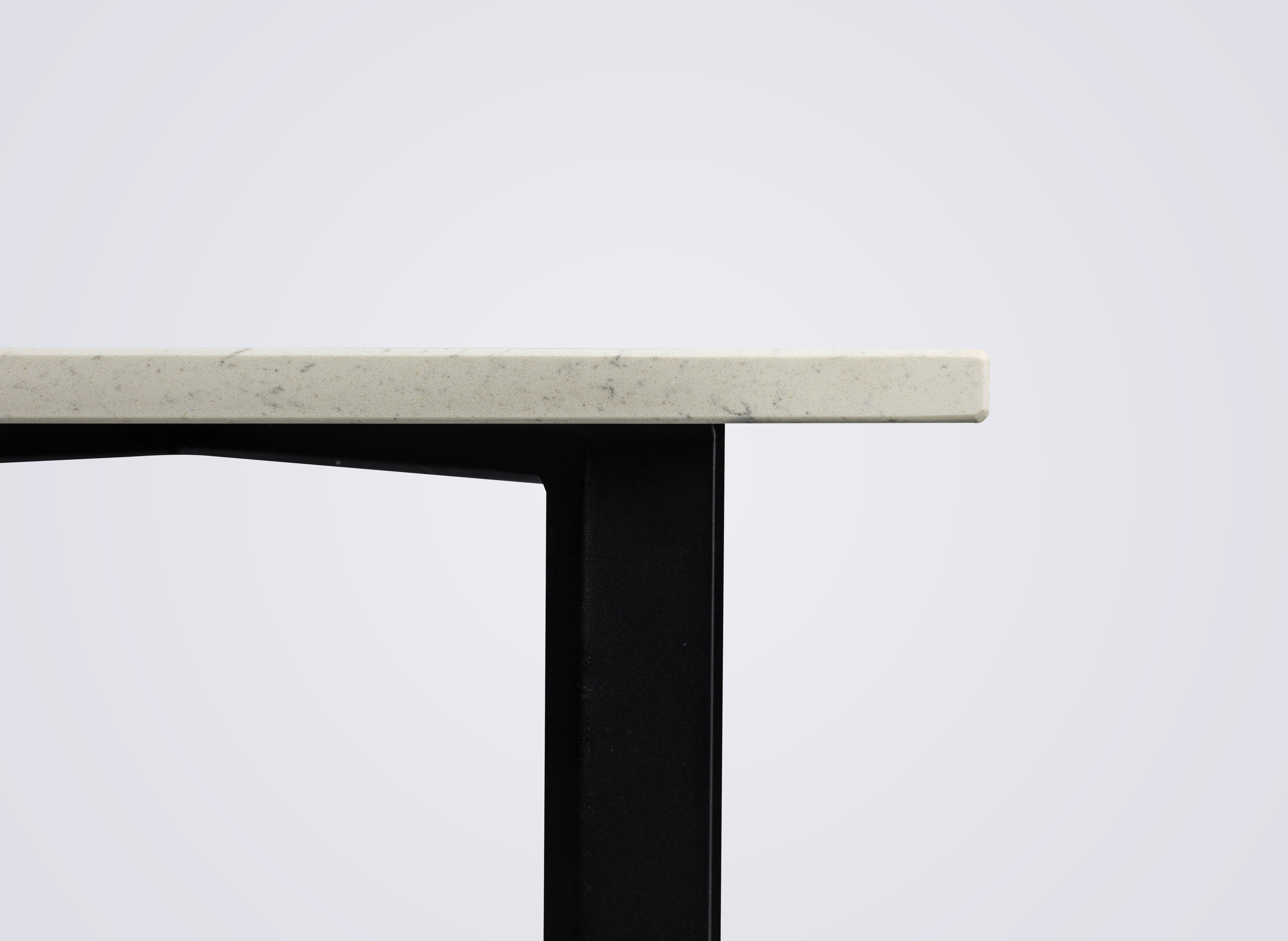 Arctic Carrara Quartz Side Table
