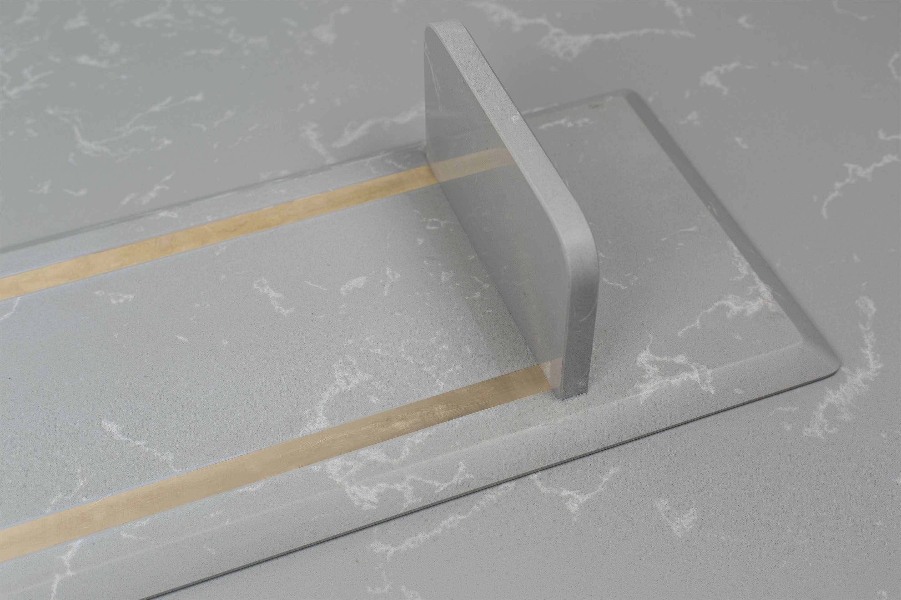 Silver Lago Quartz Desk Shelf