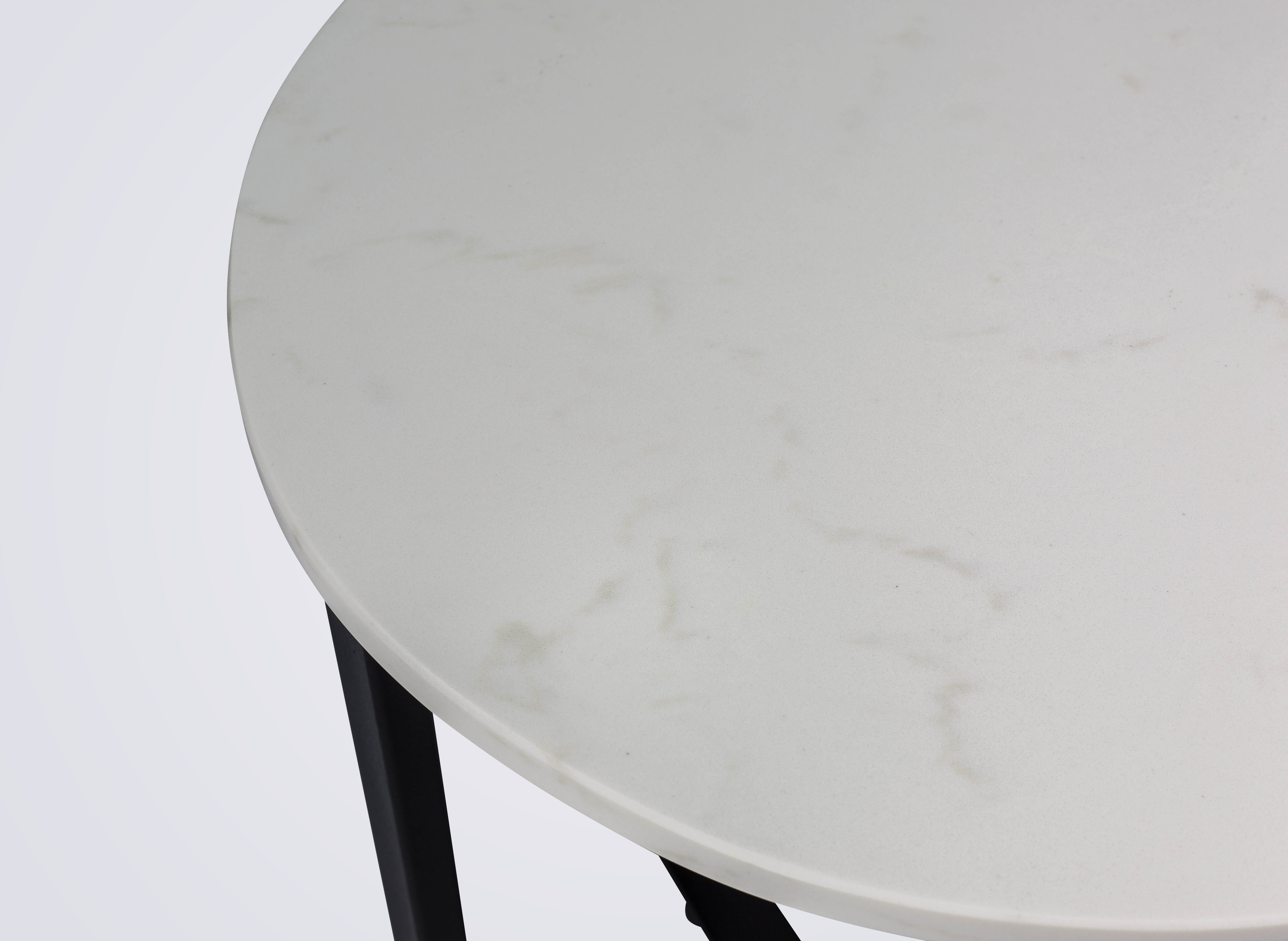 Velvet Filo Quartz Round Side Table