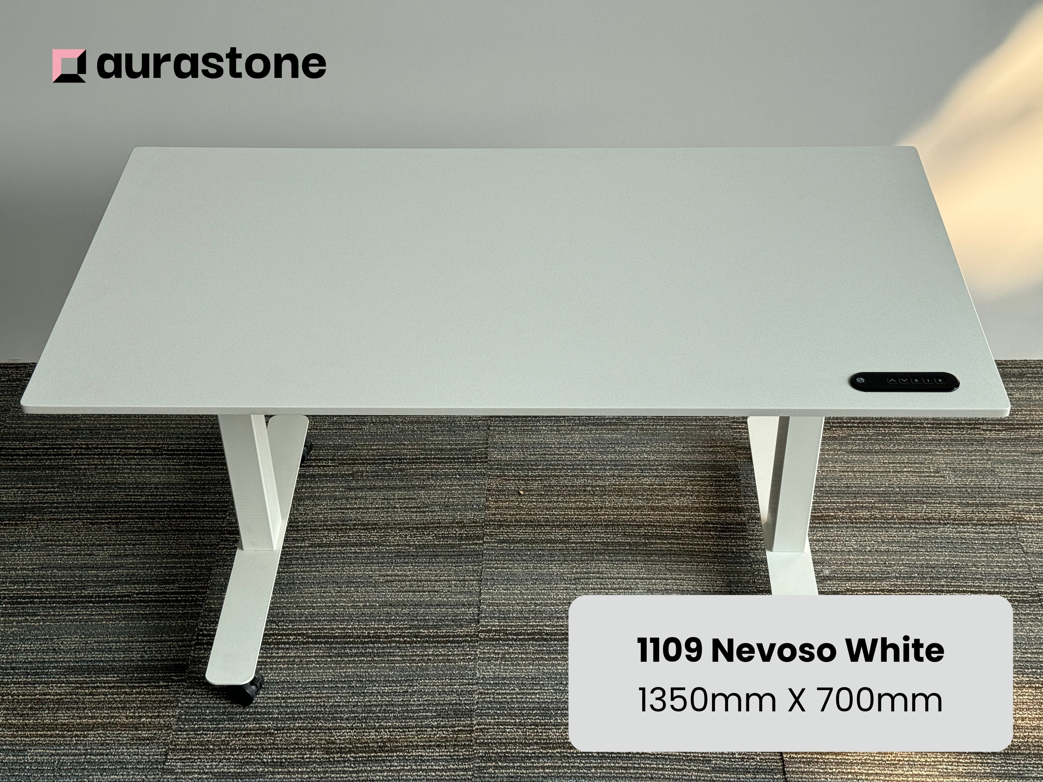 Nevoso White UNIQ Standing Desk