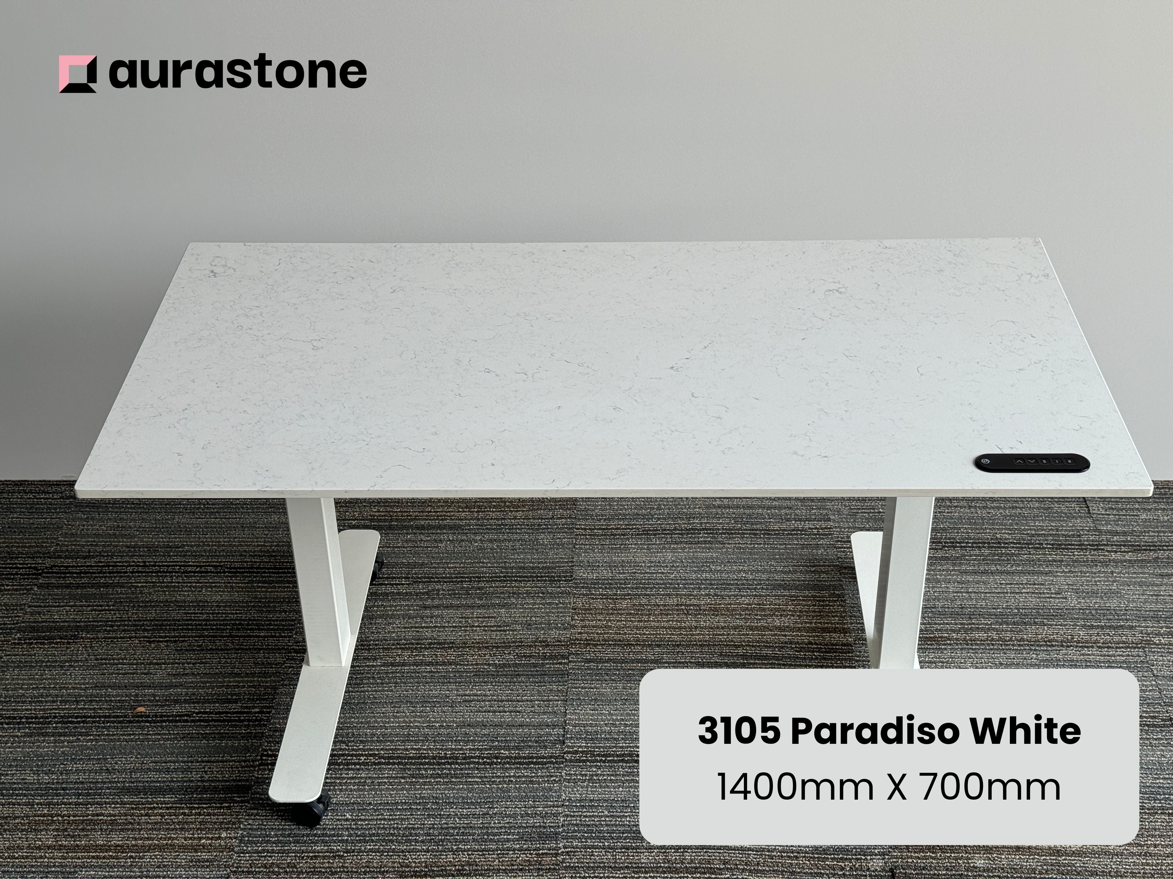 Paradiso White UNIQ Standing Desk