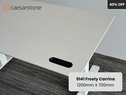 Frosty Carrina Caesarstone Standing Desk