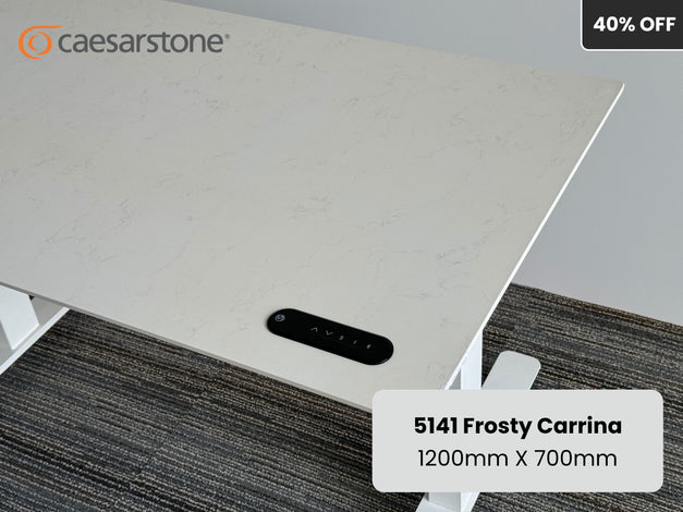 Frosty Carrina Caesarstone Standing Desk