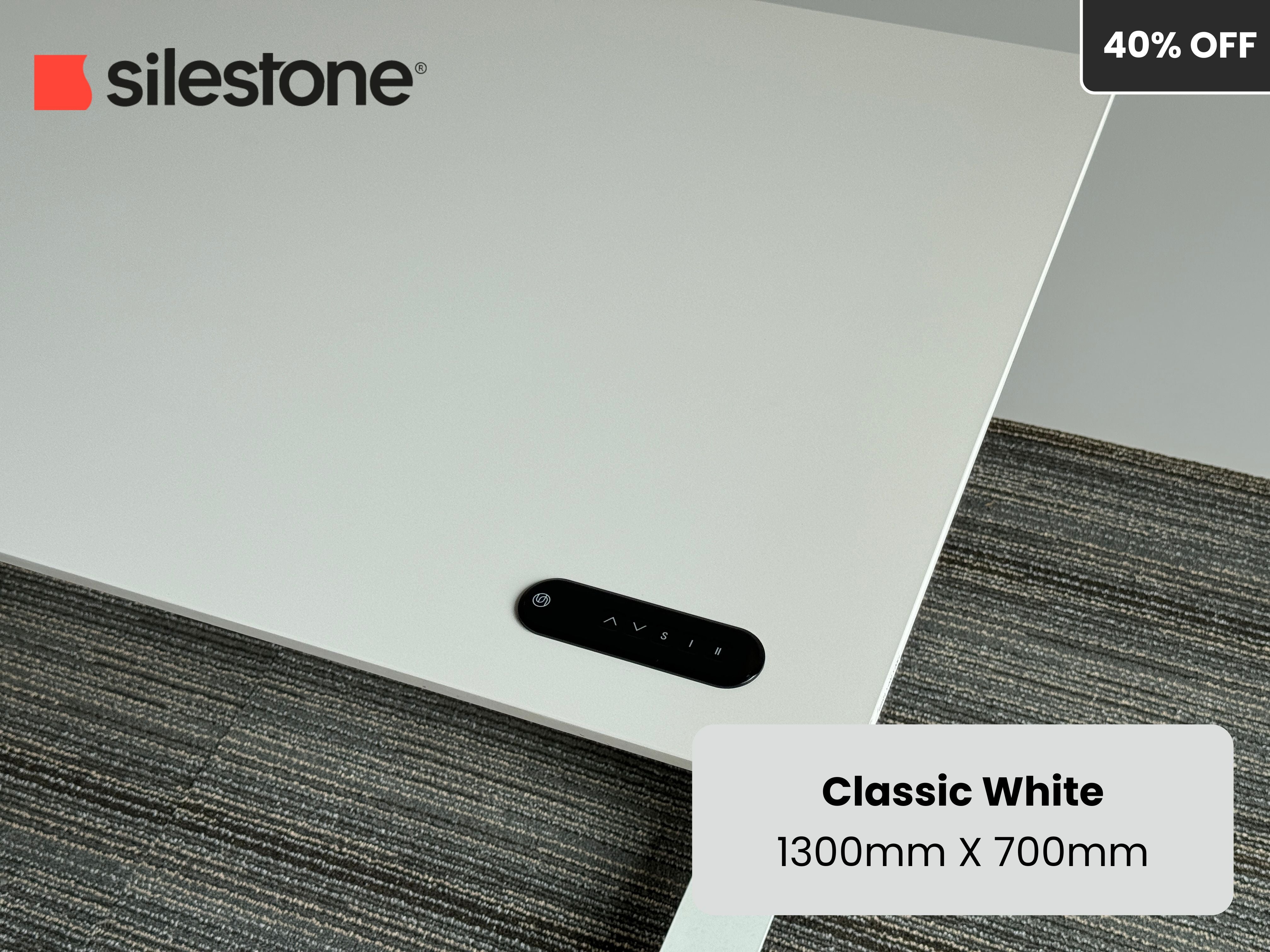 Classic White Silestone Standing Desk