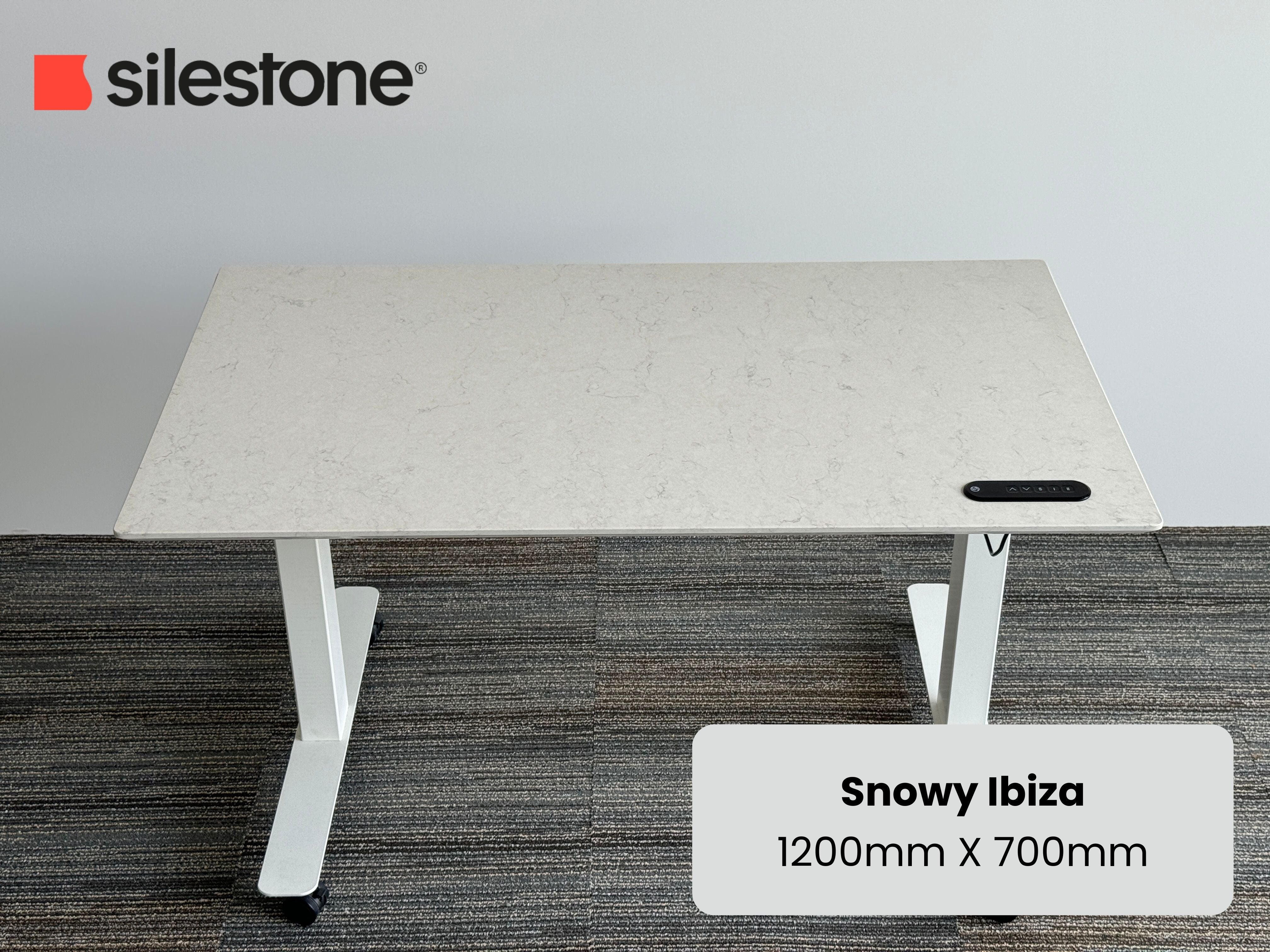 Snowy Ibiza Silestone Standing Desk