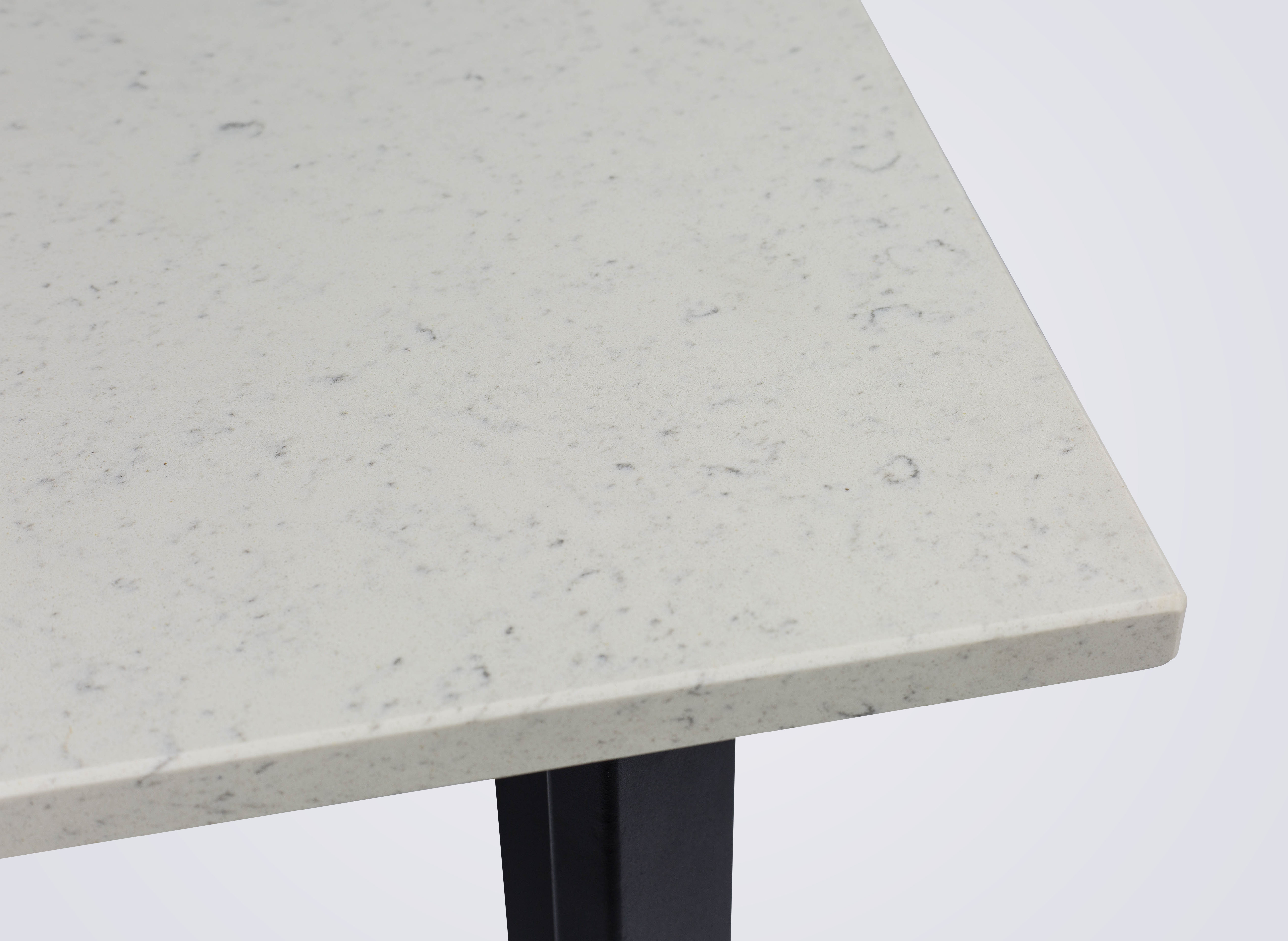 Arctic Carrara Quartz Side Table