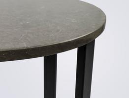 Fossile Marrone Quartz Round Side Table