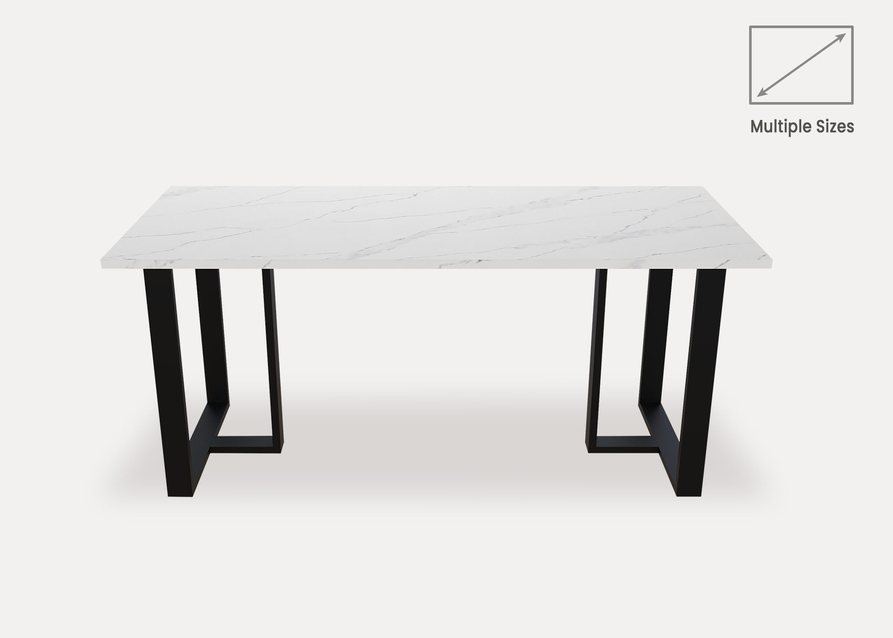 Statuario Altissimo Quartz Dining Table - Main Image