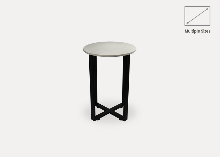 Velvet Filo Quartz Round Side Table